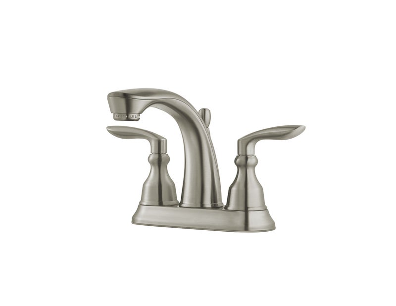 Pfister Avalon Bathroom Sink Faucet, 4-Inch Centerset, 2-Handle, 3-Hole, Brushed Nickel Finish, LG48CB1K